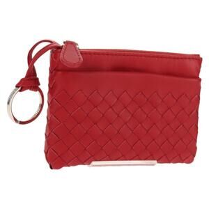 BOTTEGA VENETA INTRECCIATO Wallet Leather Red Auth SW1753V